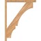 Ekena Millwork Balboa Block Smooth Bracket w/ Offset Brace, Western Red Cedar, 3 1/2"W x 26"D x 34"H BKT0402X26X34BOA05SWR - alternate 3